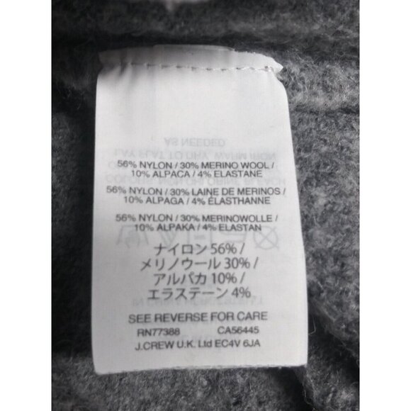 J. Crew sweater XS Cowl Neck gray pullover ALPACA MERINO WOOL blend long sleeve - Picture 6 of 8